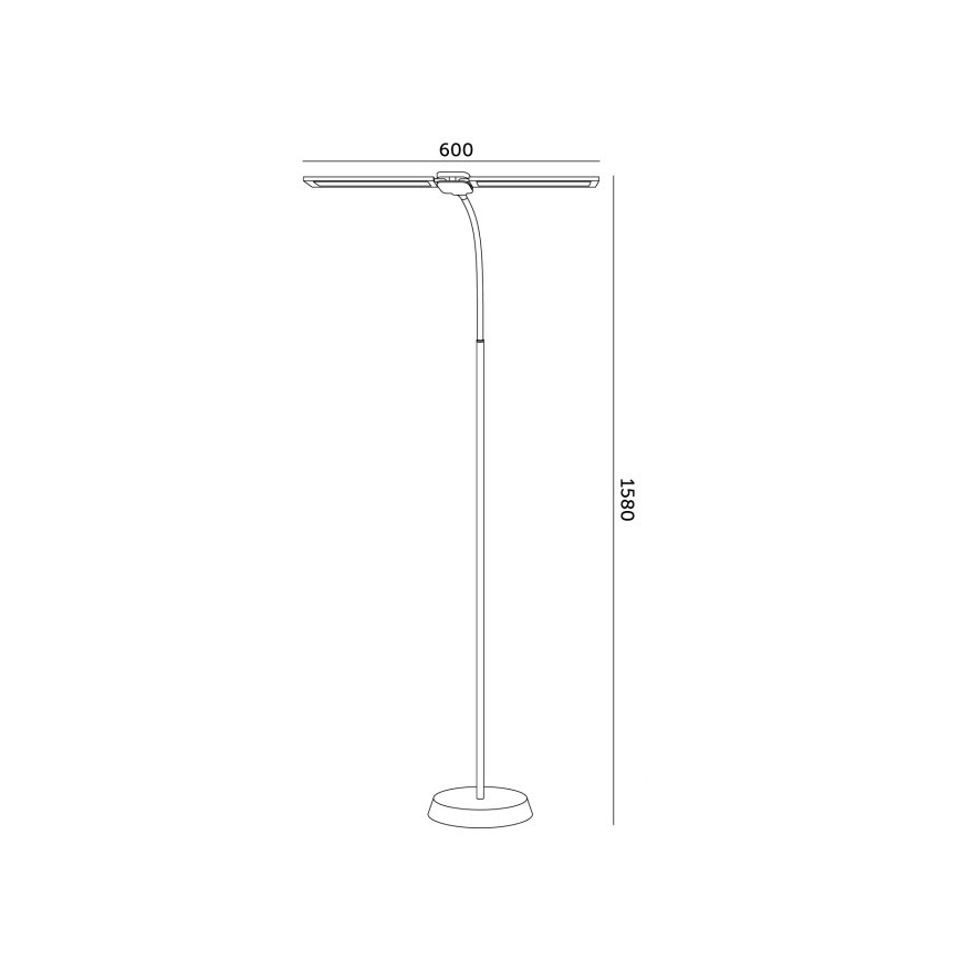 Candeeiro de pé LED regulável TEILO LED/14W/230V 3000/4000/6000K preto