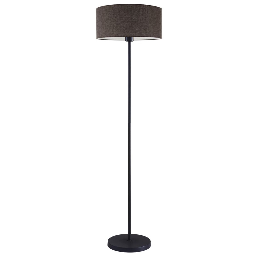 Candeeiro de pé LED TUNJA 1xE27/20W/230V diâmetro 38 cm preto/castanho