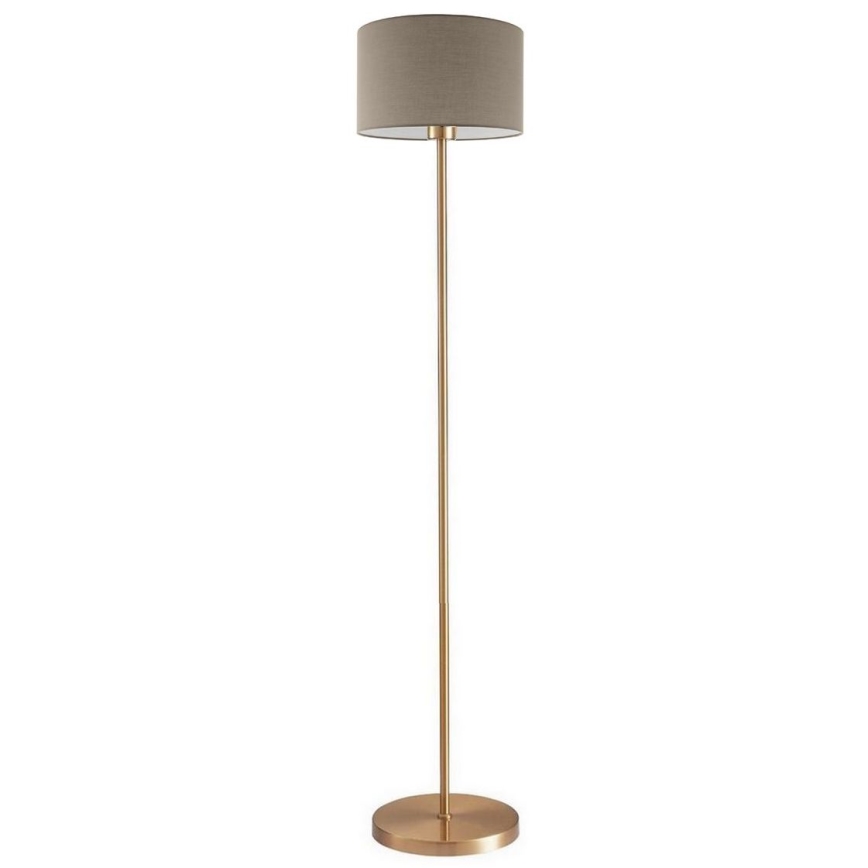 Candeeiro de pé LED TUNJA 1xE27/20W/230V Ø 30 cm dourado/taupe