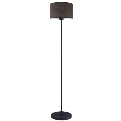 Candeeiro de pé LED TUNJA 1xE27/20W/230V Ø 30 cm preto/castanho