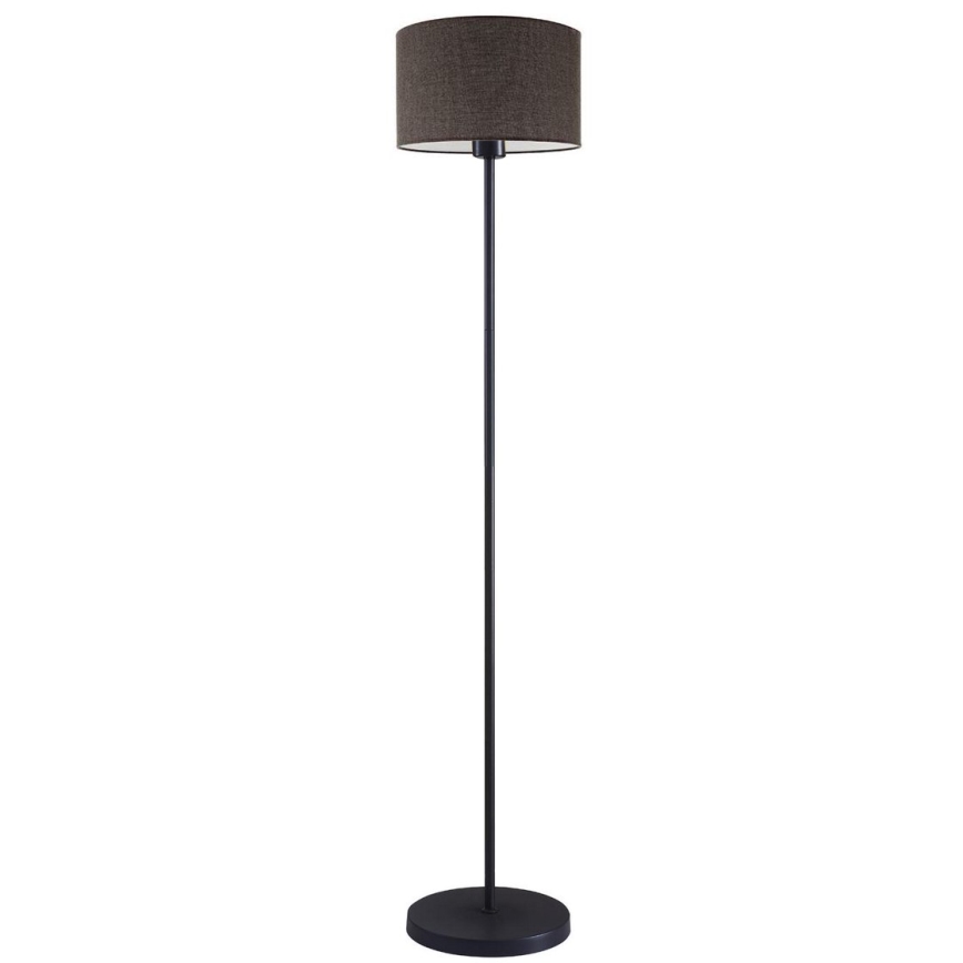 Candeeiro de pé LED TUNJA 1xE27/20W/230V Ø 30 cm preto/castanho