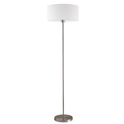 Candeeiro de pé LED TUNJA 1xE27/20W/230V Ø 38 cm cromado fosco/branco