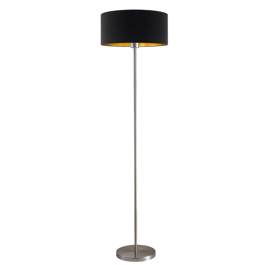 Candeeiro de pé LED TUNJA 1xE27/20W/230V Ø 38 cm cromo mate/preto