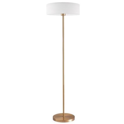 Candeeiro de pé LED TUNJA 1xE27/20W/230V Ø 38 cm dourado/branco