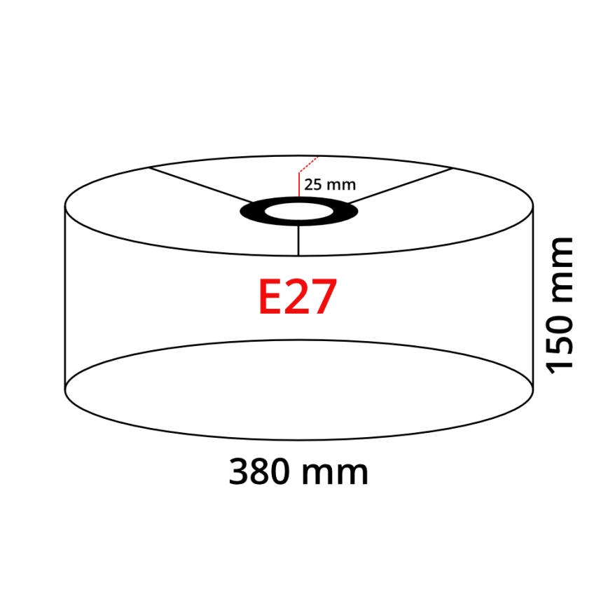 Candeeiro de pé LED TUNJA 1xE27/20W/230V Ø 38 cm dourado/branco