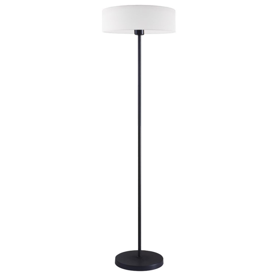 Candeeiro de pé LED TUNJA 1xE27/20W/230V Ø 38 cm preto/branco