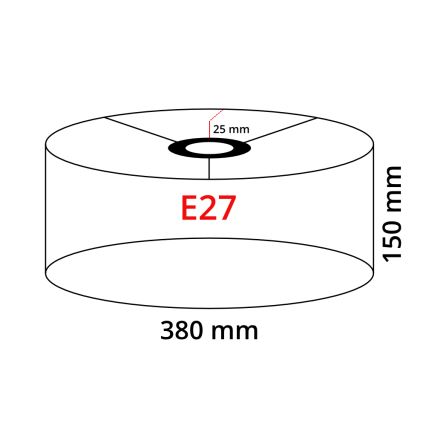 Candeeiro de pé LED TUNJA 1xE27/20W/230V Ø 38 cm preto/branco
