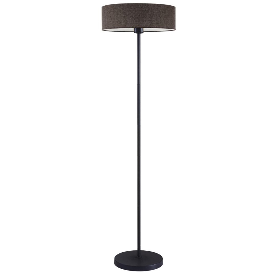 Candeeiro de pé LED TUNJA 1xE27/20W/230V, Ø 38 cm, preto/castanho
