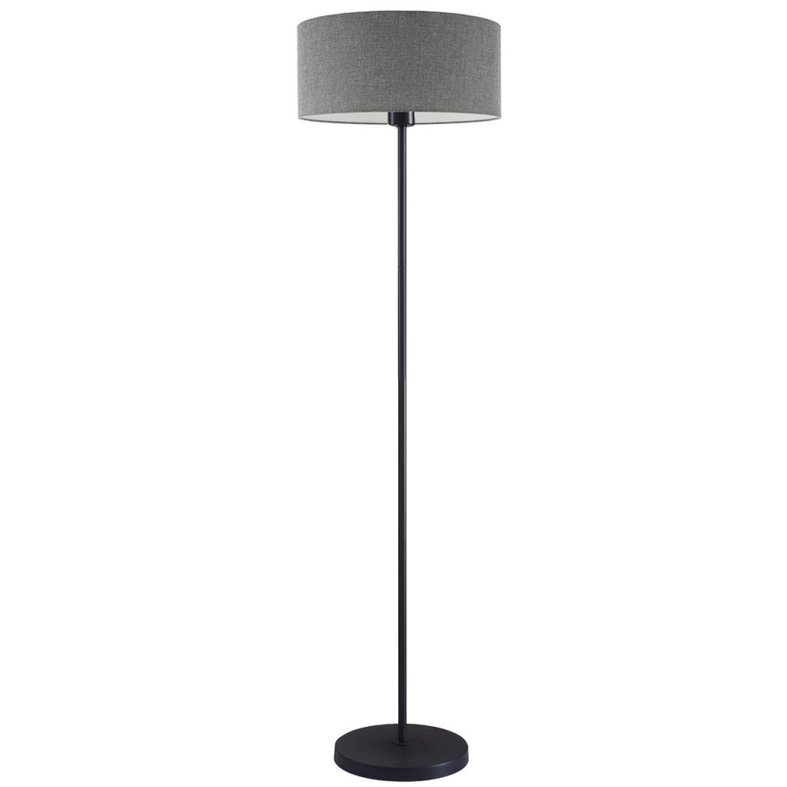 Candeeiro de pé LED TUNJA 1xE27/20W/230V Ø 38 cm preto/cinza