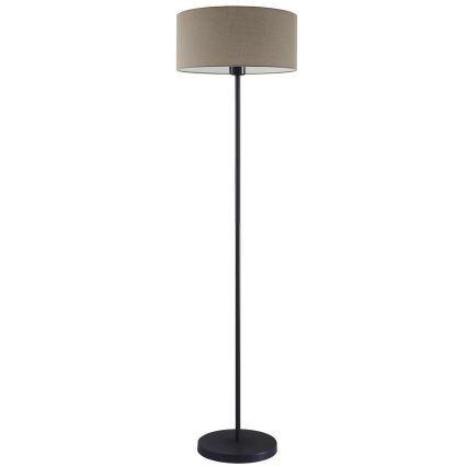 Candeeiro de pé LED TUNJA 1xE27/20W/230V Ø 38 cm preto/taupe