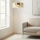 Candeeiro de pé LUX 1xE27/15W/230V branco/dourado