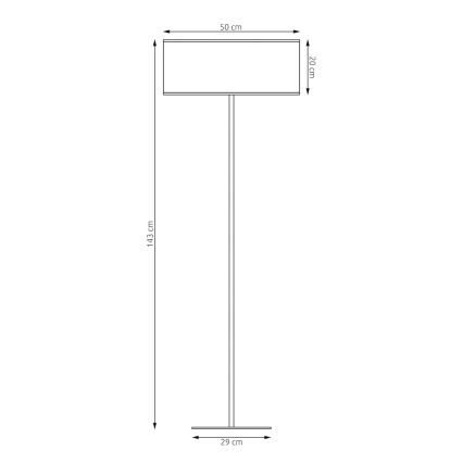 Candeeiro de pé LUX 1xE27/15W/230V branco/dourado
