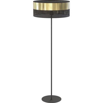 Candeeiro de pé LUX 1xE27/15W/230V preto/dourado