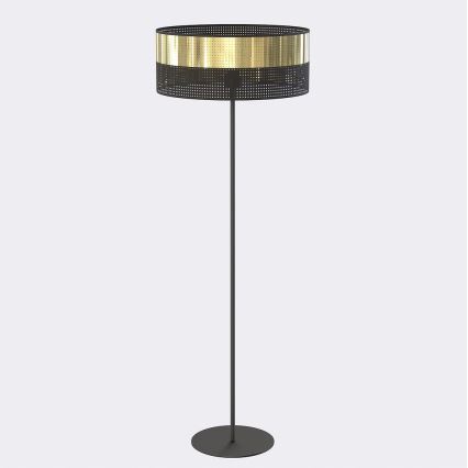 Candeeiro de pé LUX 1xE27/15W/230V preto/dourado