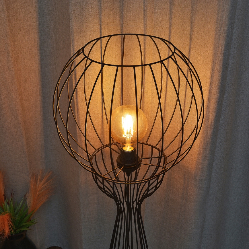 Candeeiro de pé MERCURE 1xE27/15W/230V preto