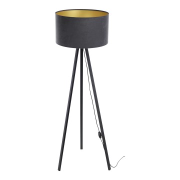 Candeeiro de pé STANDART 1xE27/60W/230V cinza/wengué