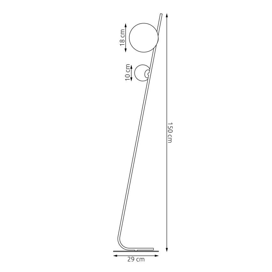 Candeeiro de pé TATU 2xG9/8W/230V preto