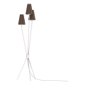 Candeeiro de pé TREFOT 3xE14/15W/230V castanho/creme