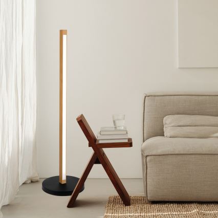 Candeeiro de pé VERDE LED/18W/230V 3000K carvalho/preto