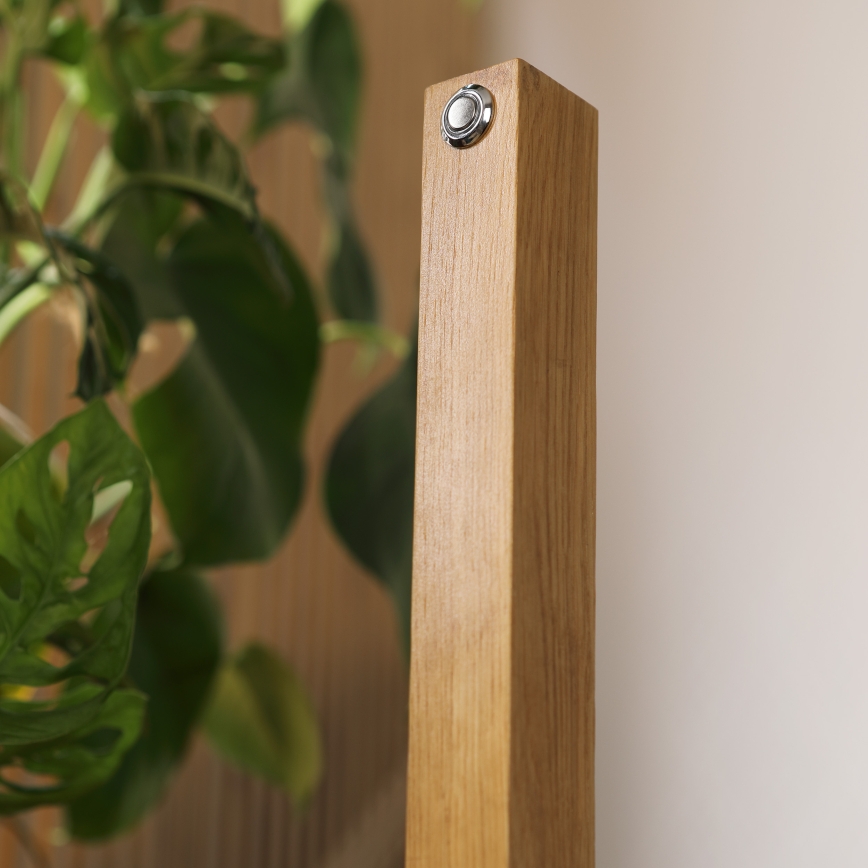 Candeeiro de pé VERDE LED/18W/230V 3000K carvalho/preto