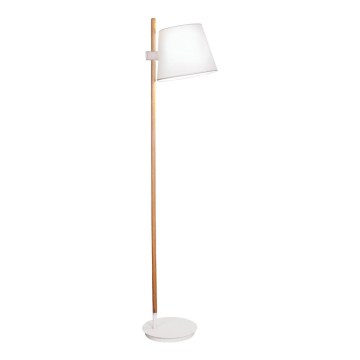 Candeeiro de pé VIANA 1xE27/60W/230V branco/castanho