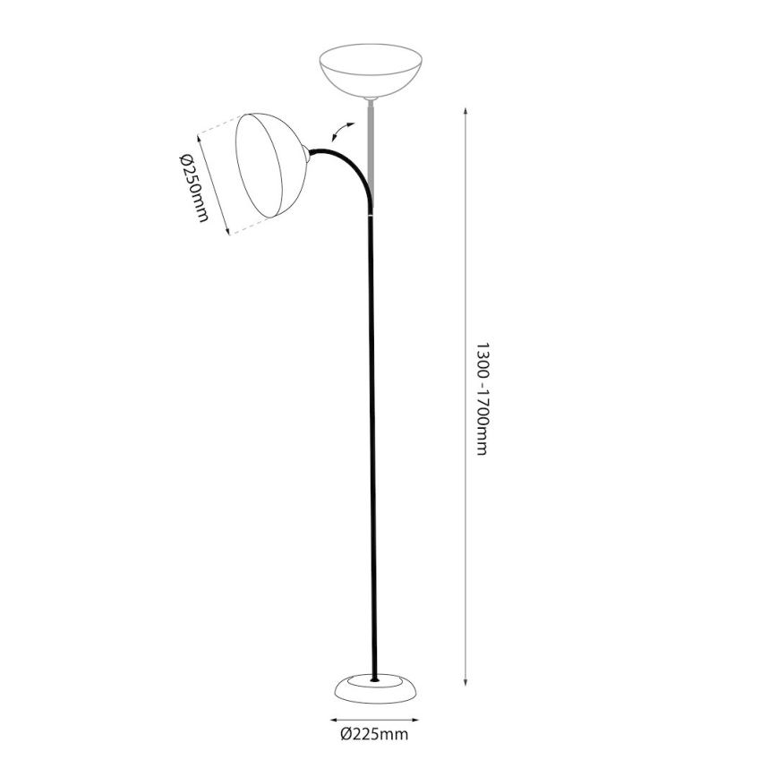 Candeeiro de pé ZACK 1xE27/15W/230V bege