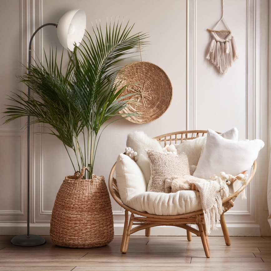 Candeeiro de pé ZACK 1xE27/15W/230V preto