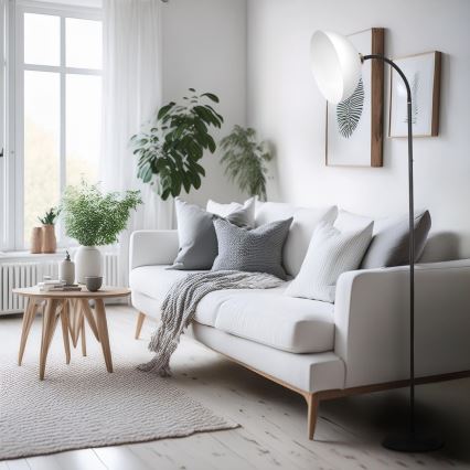 Candeeiro de pé ZACK 1xE27/15W/230V preto