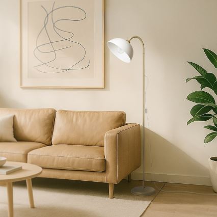 Candeeiro de pé ZACK 1xE27/60W/230V bege