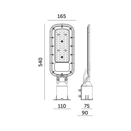 Candeeiro de rua LED BRELUXO LED/150W/230V 4000K IP65