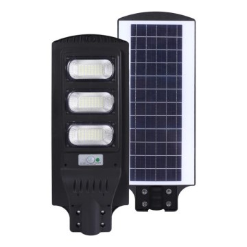 Candeeiro de rua LED solar regulável com sensor de movimento e anoitecer URBI LED/8W/3,2V 6500K IP54 10000 mAh + comando