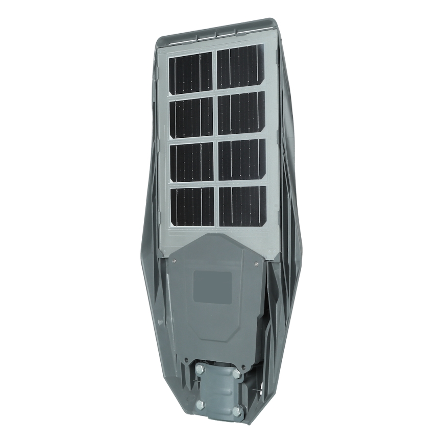 Candeeiro de rua solar LED regulável com sensor de movimento e anoitecer KERS LED/300W/3,2V 6500K 8000 mAh IP65 cinzento + comando