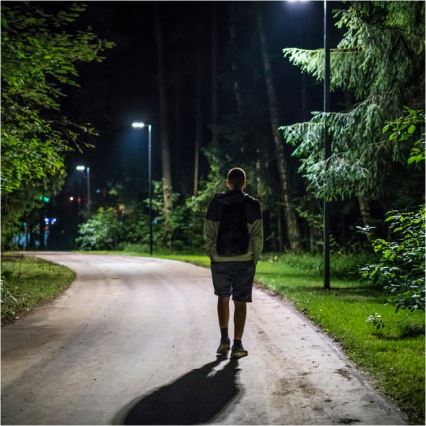 Lâmpada solar de rua LED regulável com sensor URBI LED/11W/3,2V 6500K 15000 mAh IP54 + comando remoto