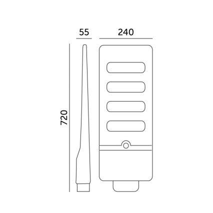 Lâmpada solar de rua LED regulável com sensor URBI LED/11W/3,2V 6500K 15000 mAh IP54 + comando remoto