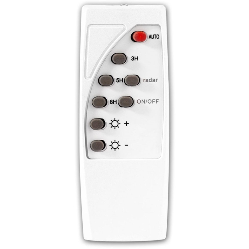 Candeeiro de rua solar LED regulável com sensor LED/15W/6V 11000 mAh 6500K IP65 preto + comando