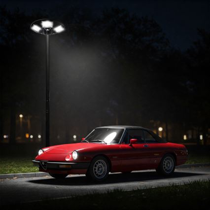 Candeeiro de rua solar LED regulável com sensor LED/22W/6V 18000 mAh 6500K IP65 preto + comando