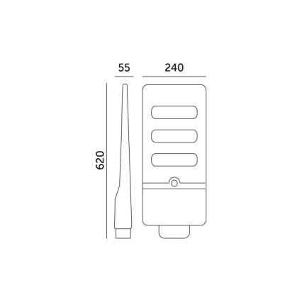 Candeeiro de rua LED solar regulável com sensor de movimento e anoitecer URBI LED/8W/3,2V 6500K IP54 10000 mAh + comando