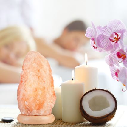 Candeeiro de sal SALLY 1xE14/25W/230V Amieiro 4,4 kg