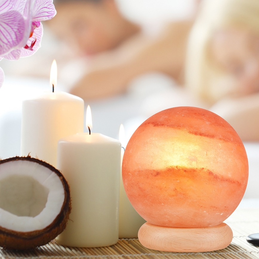 Candeeiro de sal SALLY 1xE14/25W/230V Amieiro 4,4 kg