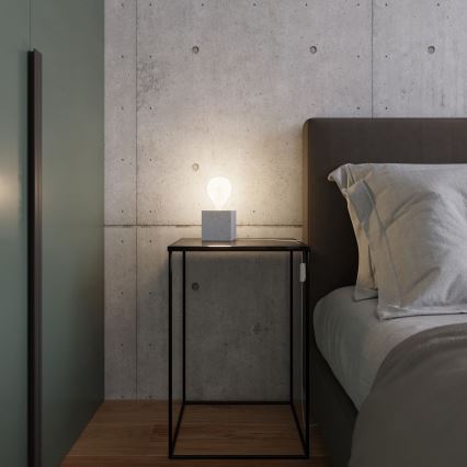 Candeeiro de secretária ABEL 1xE27/60W/230V betão