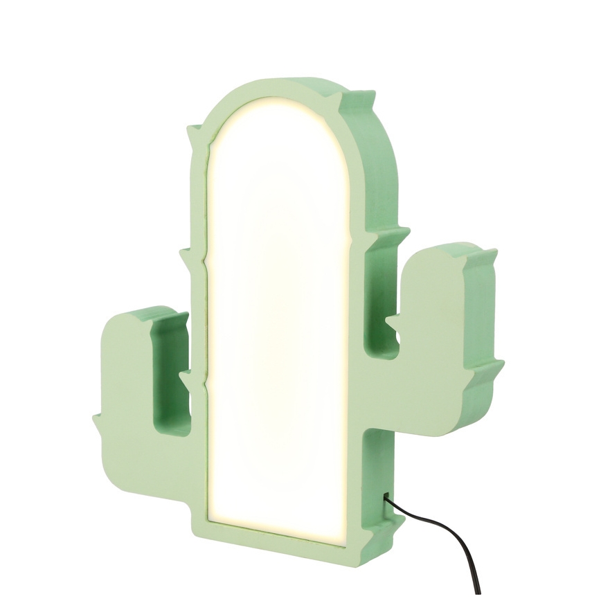 Candeeiro de secretária infantil CACTUS LED/10W/230V, verde