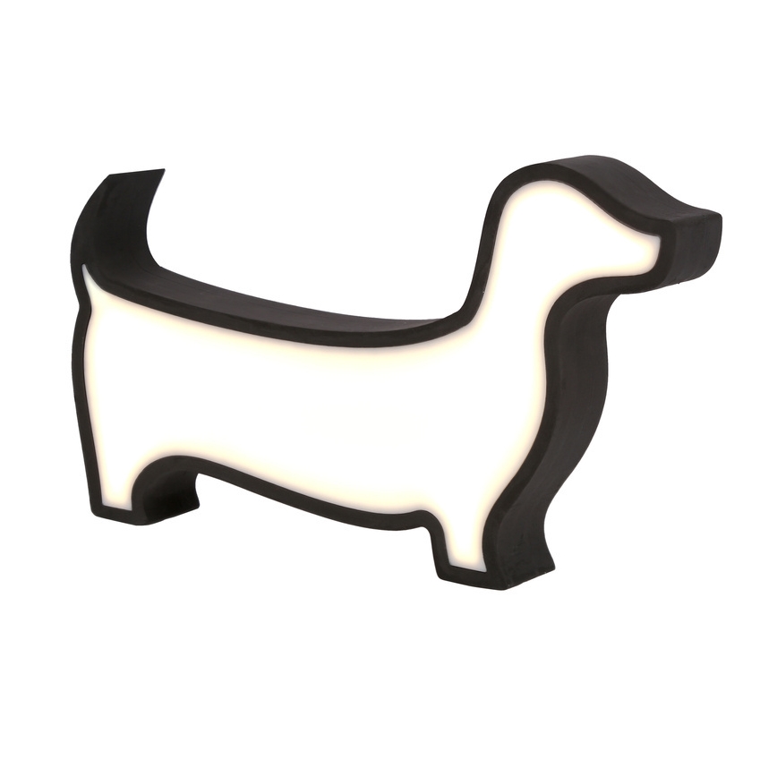 Candeeiro de secretária infantil LED DOG/12W/230V preto