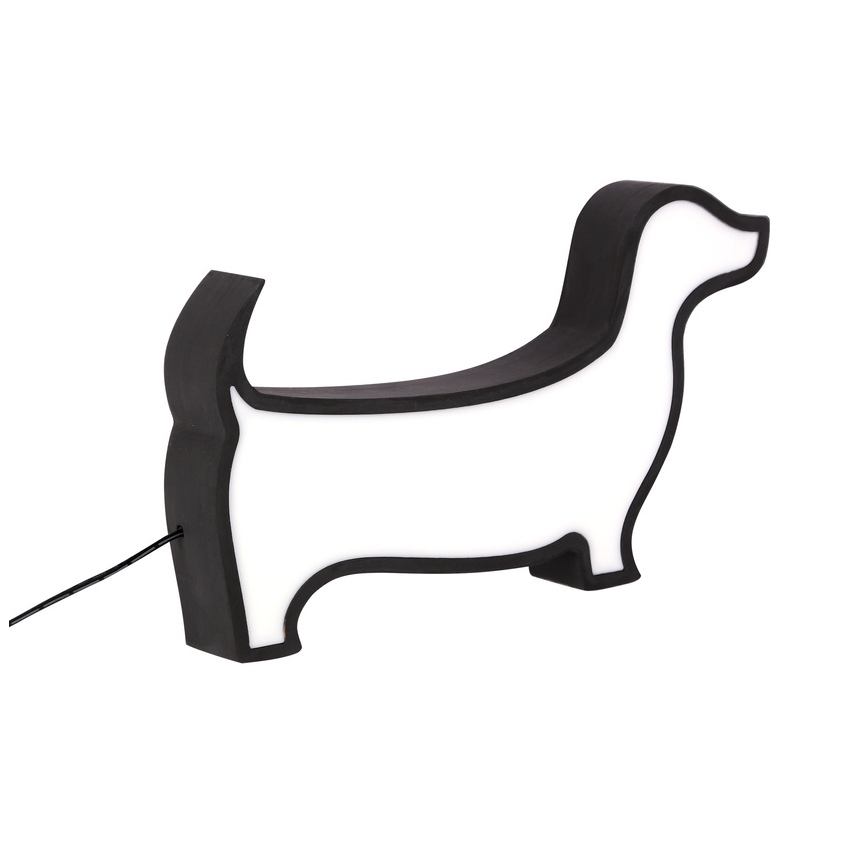 Candeeiro de secretária infantil LED DOG/12W/230V preto