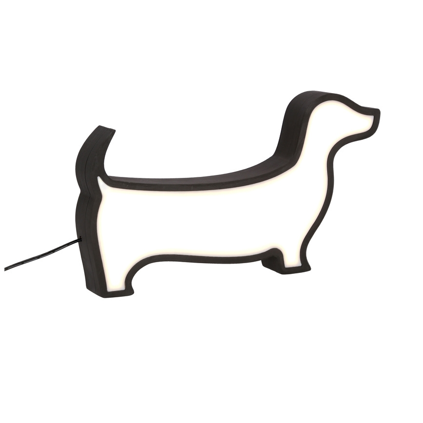 Candeeiro de secretária infantil LED DOG/12W/230V preto