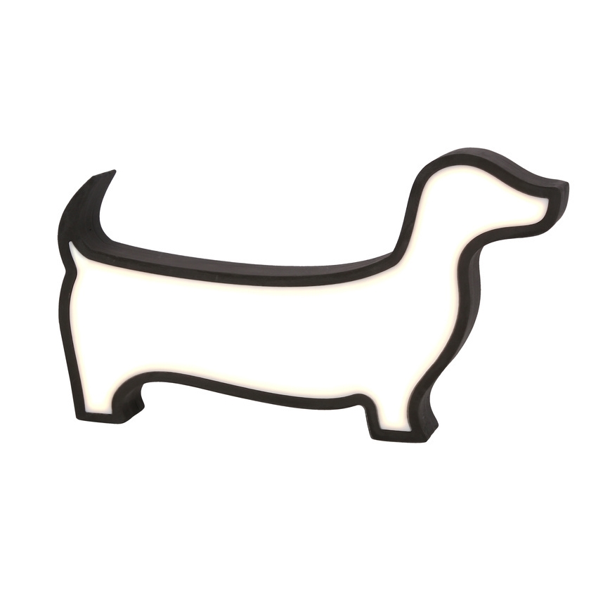 Candeeiro de secretária infantil LED DOG/12W/230V preto