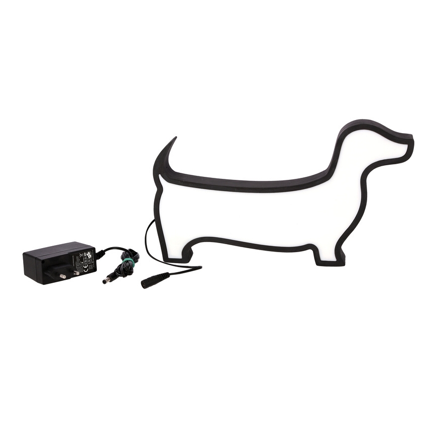 Candeeiro de secretária infantil LED DOG/12W/230V preto