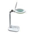 Candeeiro de secretária LED dimerizável com lupa LED/7W/230V 6500K branco