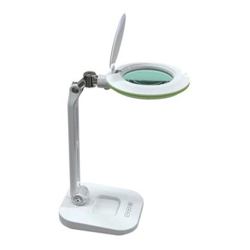 Candeeiro de secretária LED dimerizável com lupa LED/7W/230V 6500K branco