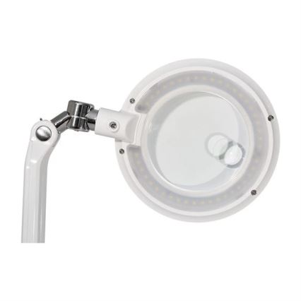 Candeeiro de secretária LED dimerizável com lupa LED/7W/230V 6500K branco