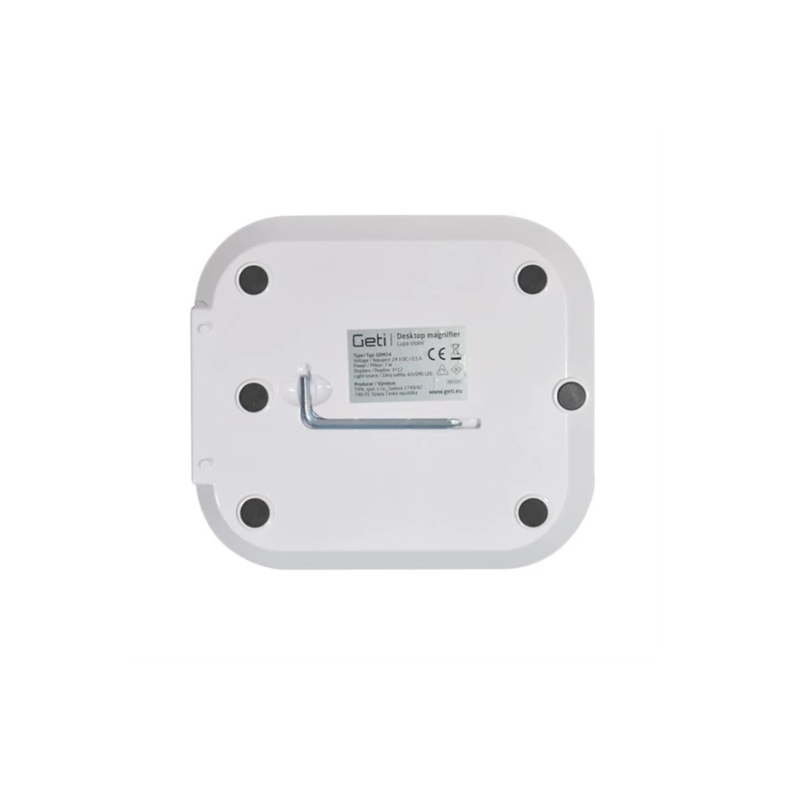 Candeeiro de secretária LED dimerizável com lupa LED/7W/230V 6500K branco
